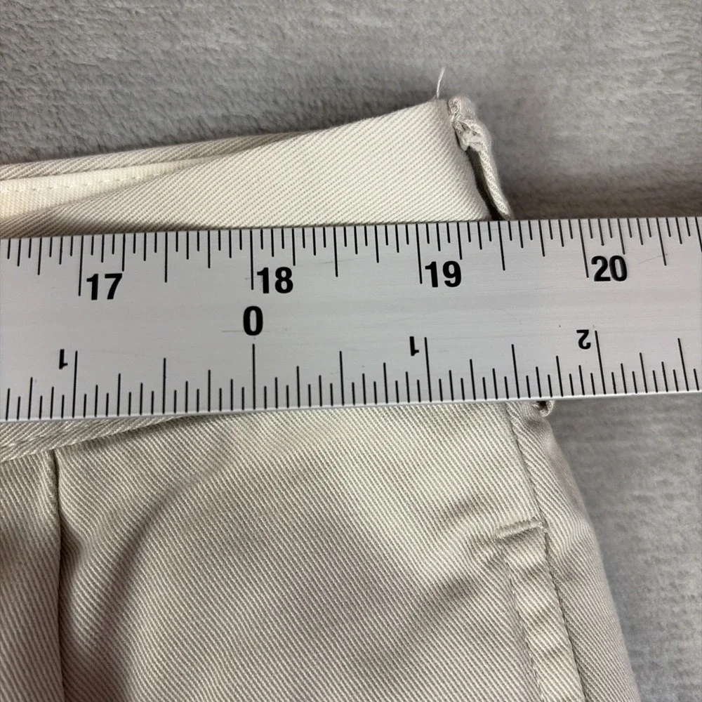 Polo Ralph Lauren Chino Pants‎ Mens 40/29 Beige Pleated Cuffed Cotton Twill